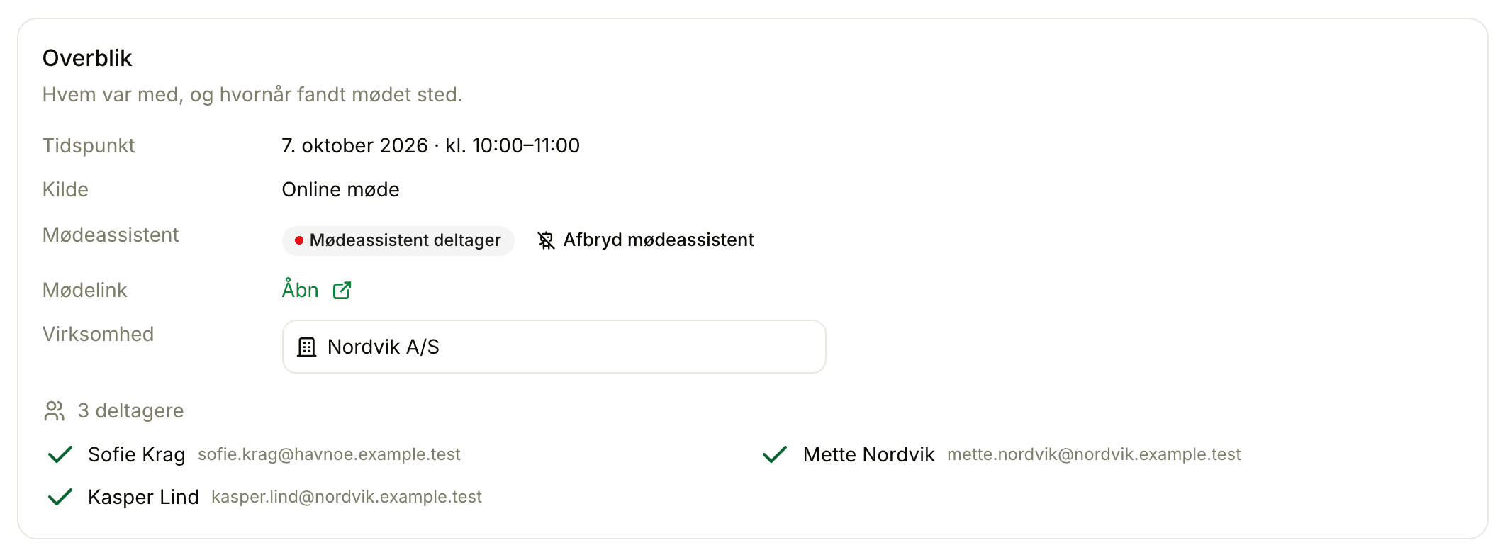 Floral optager et onlinemøde