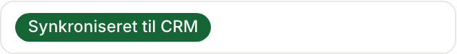 Synkroniseret til CRM
