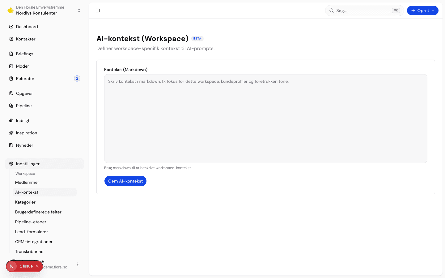 Floral org branding settings